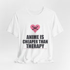 Cheaper Than Therapy Anime T-Shirt - original anime design, view 4