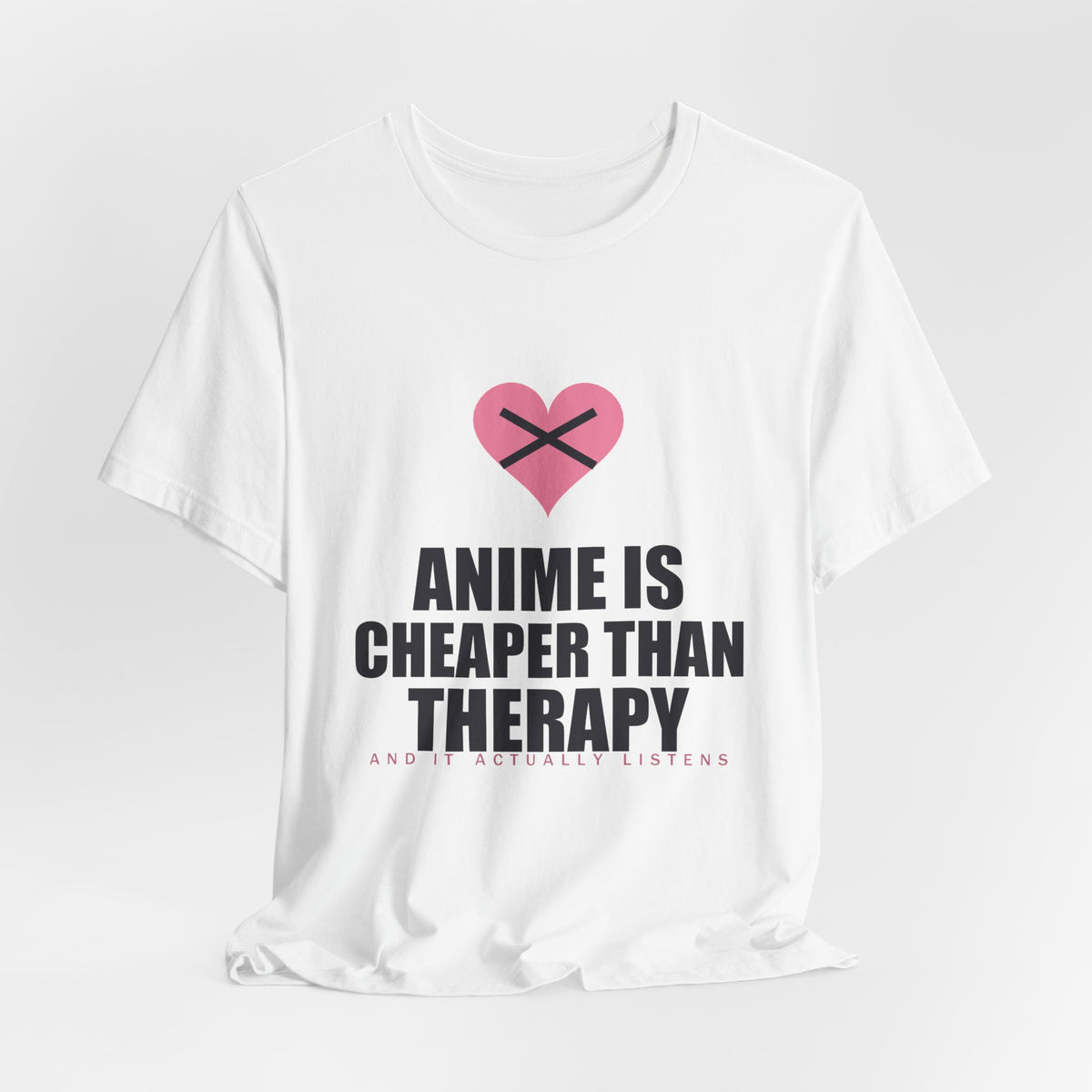 Cheaper Than Therapy Anime T-Shirt - original anime design, view 4