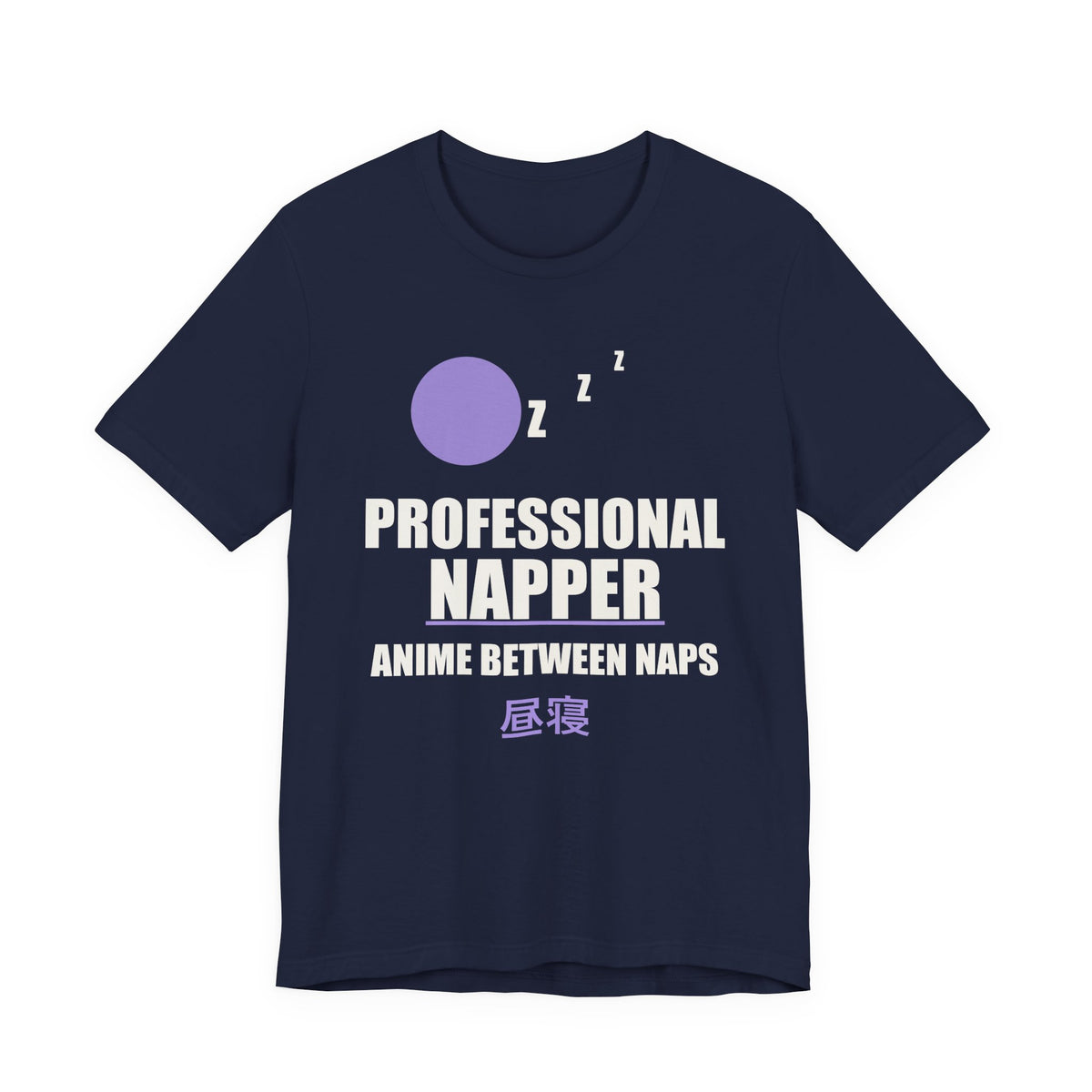 Professional Napper Anime T-Shirt in Navy