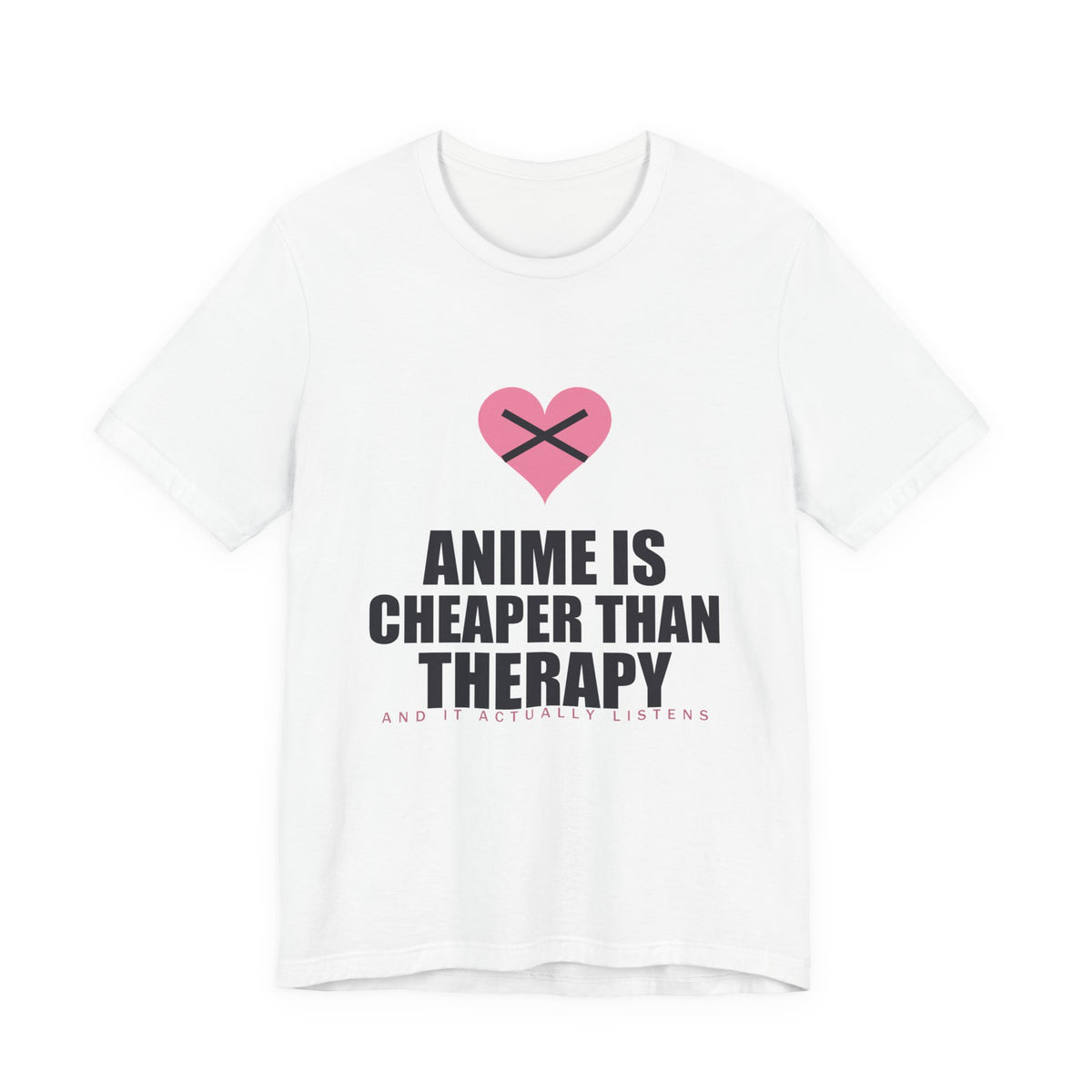 Cheaper Than Therapy Anime T-Shirt in White