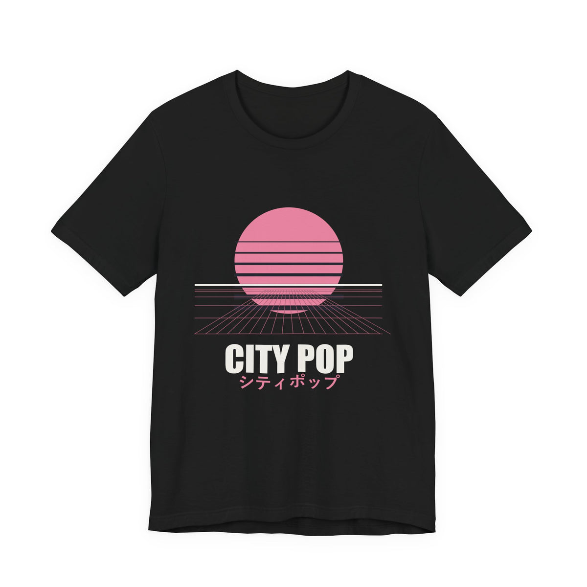 City Pop Anime T-Shirt in Black