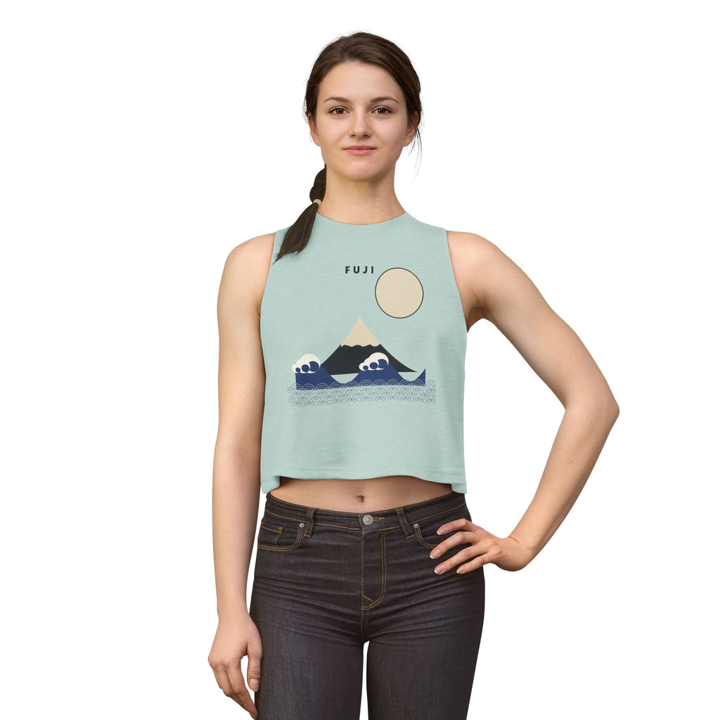 Fuji & Wave Crop Top - original anime design, view 11