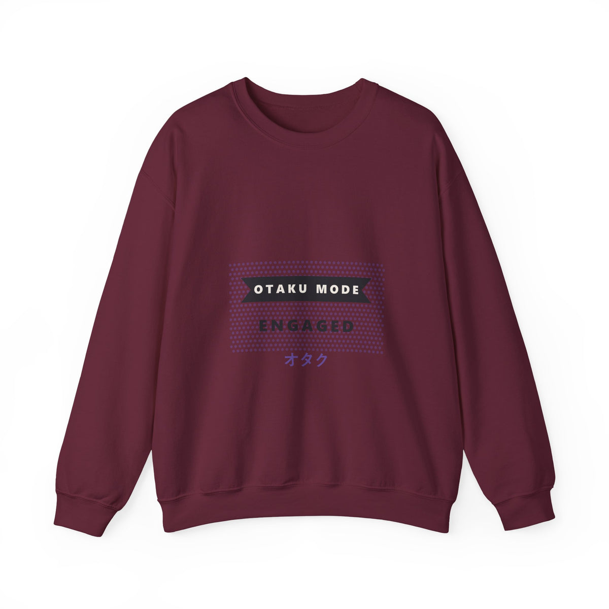Otaku Mode Sweatshirt in Maroon
