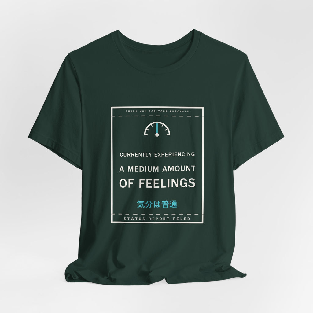 Currently Experiencing A Medium Amount Of Feelings Funny Anime T-Shirt - original anime design, view 12
