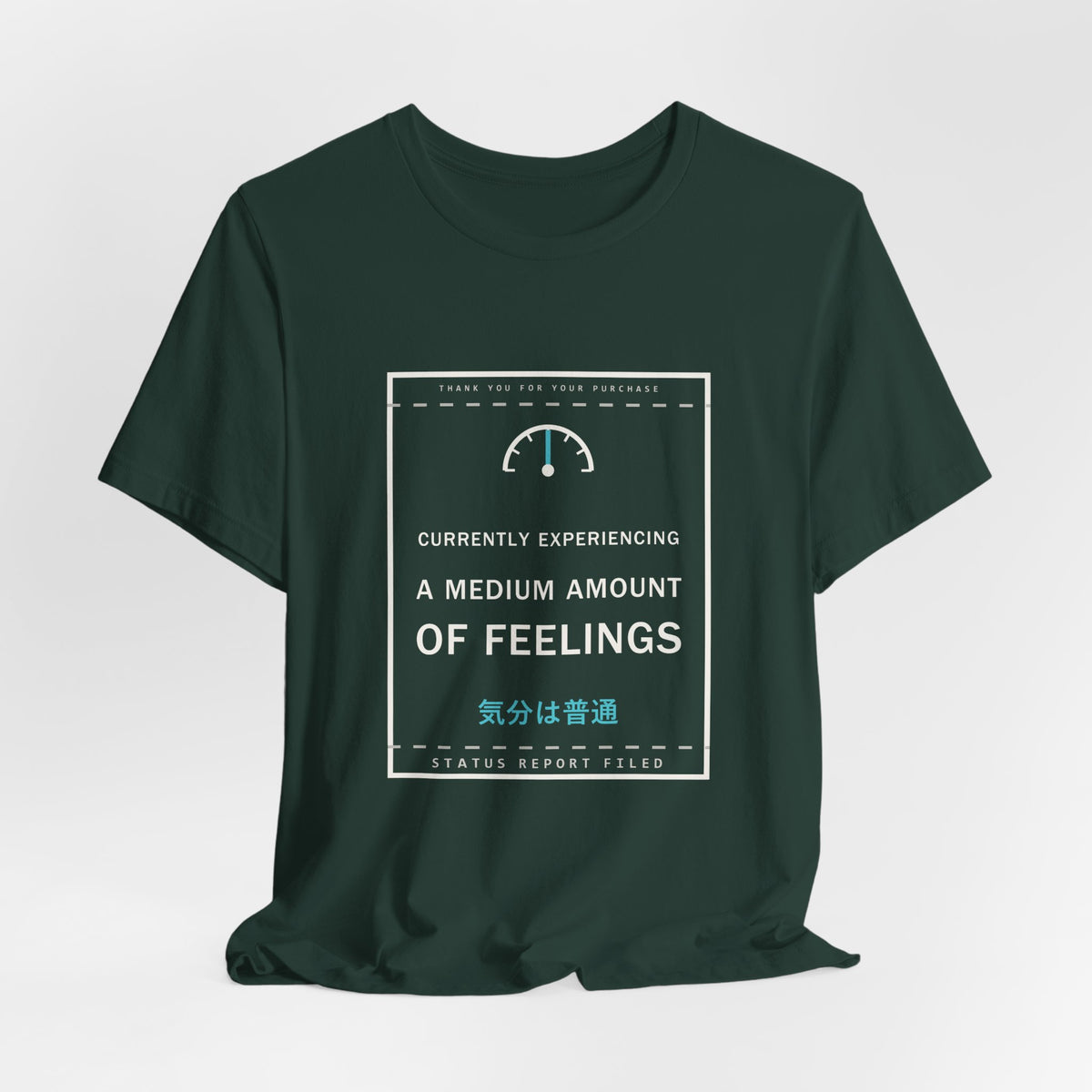 Currently Experiencing A Medium Amount Of Feelings Funny Anime T-Shirt - original anime design, view 12