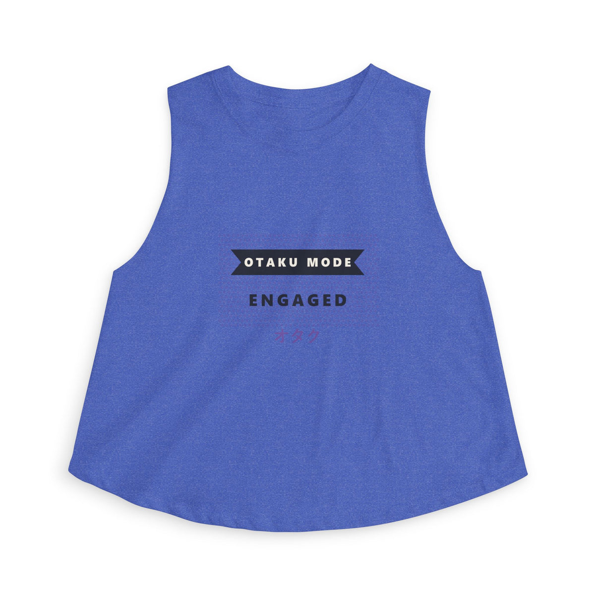 Otaku Mode Crop Top in Heather True Royal