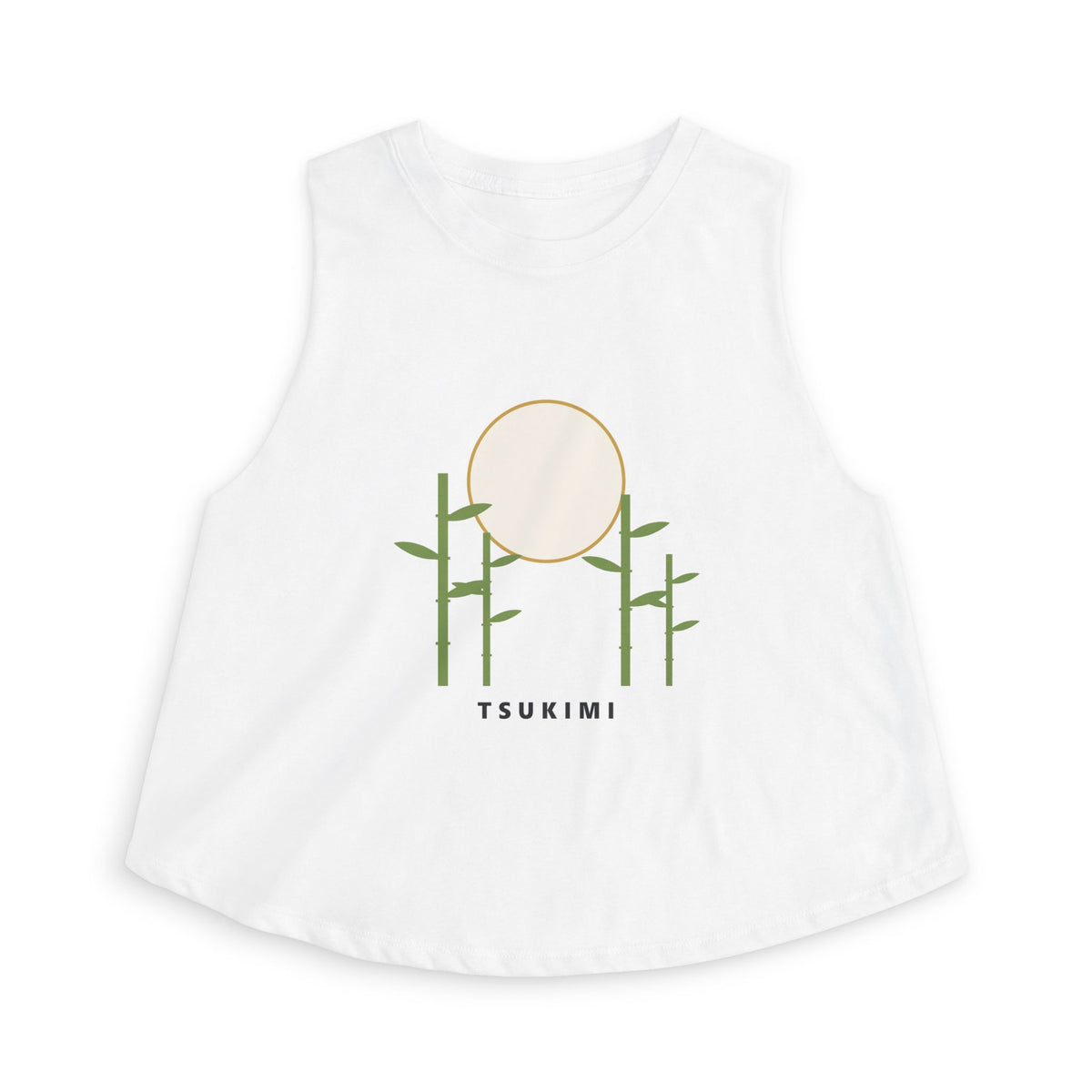 Tsukimi Crop Top in Solid White Blend