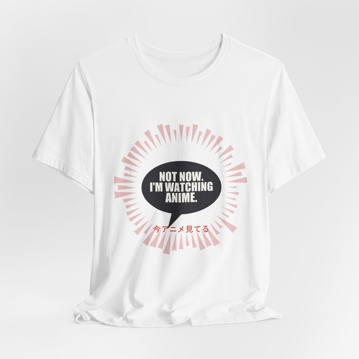 Not Now I'm Watching Anime T-Shirt - original anime design, view 4