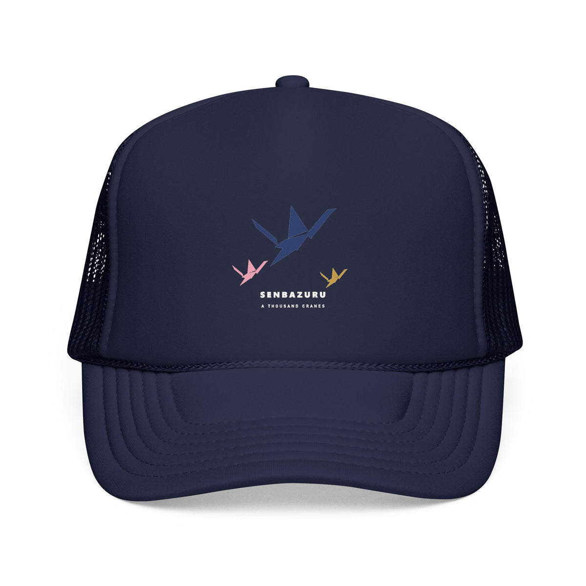 Senbazuru Trucker Cap in Dark Navy