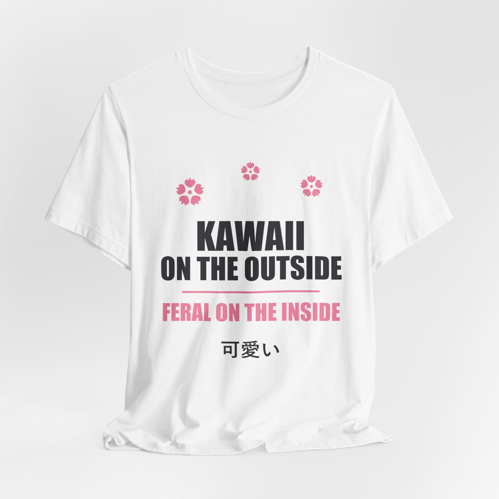 Kawaii But Feral Anime T-Shirt - original anime design, view 4