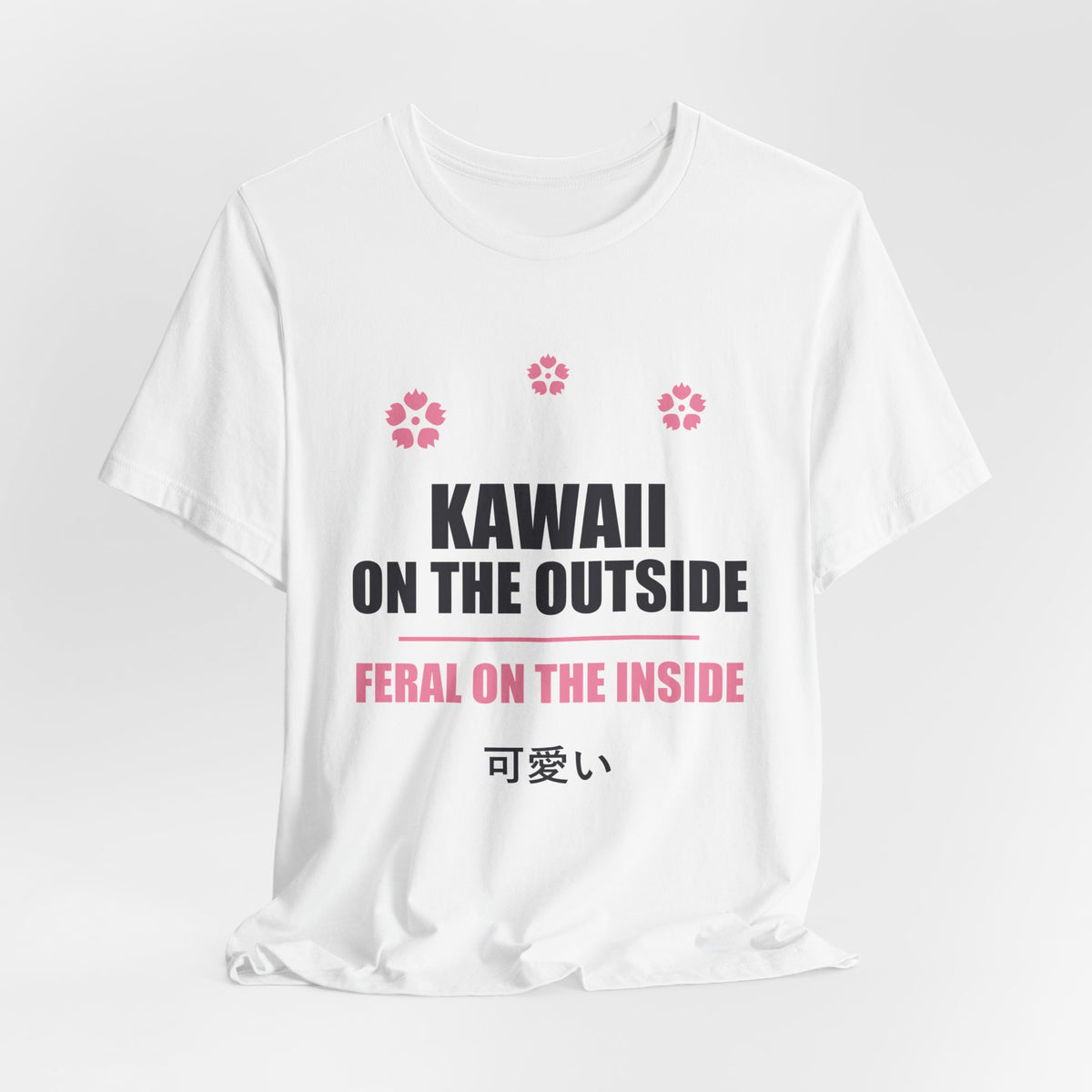 Kawaii But Feral Anime T-Shirt - original anime design, view 4
