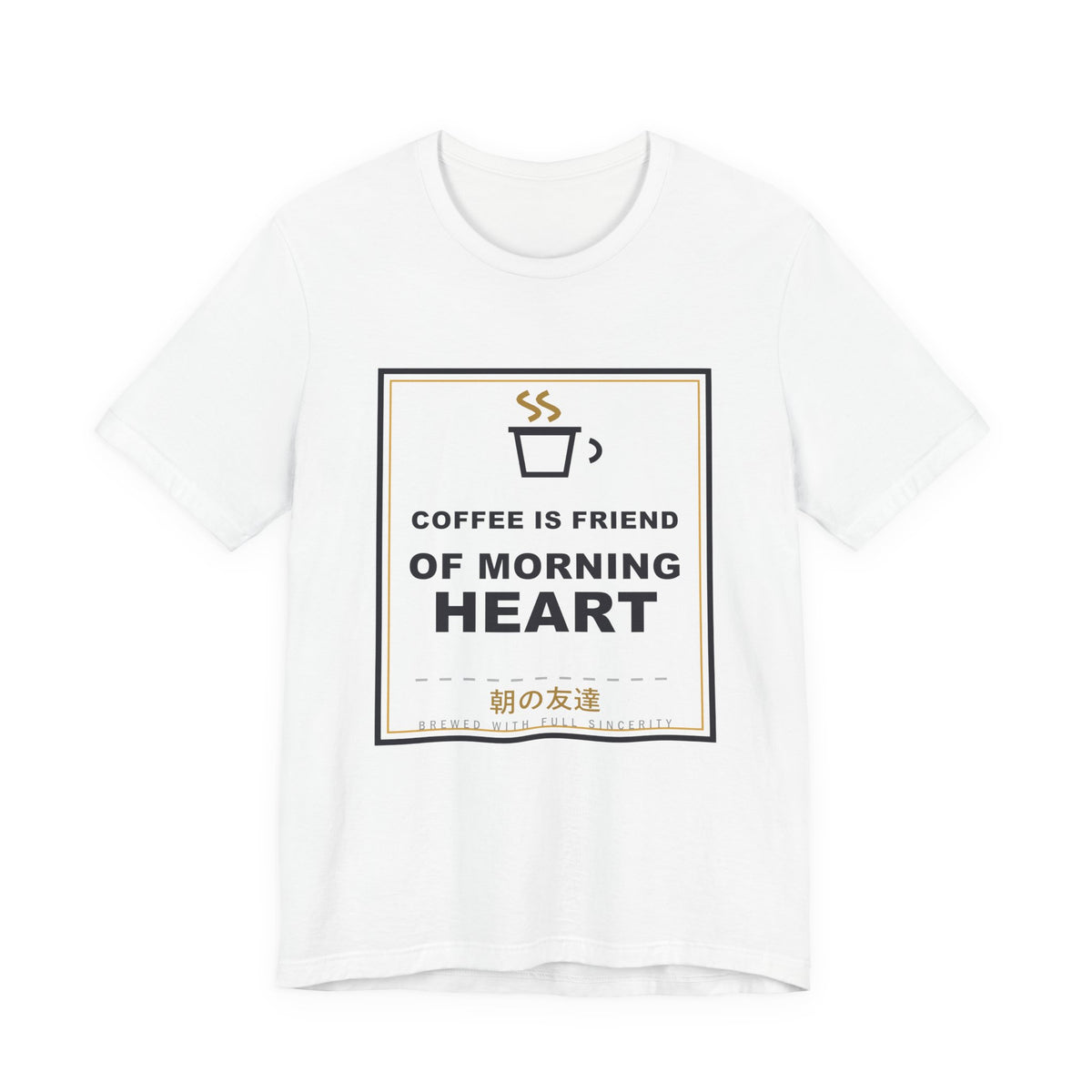 Coffee Is Friend Of Morning Heart Funny Anime T-Shirt in White