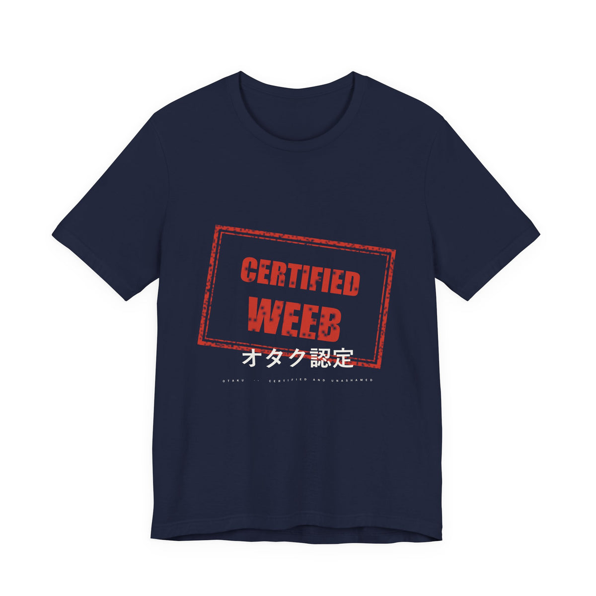 Certified Weeb Anime T-Shirt in Navy