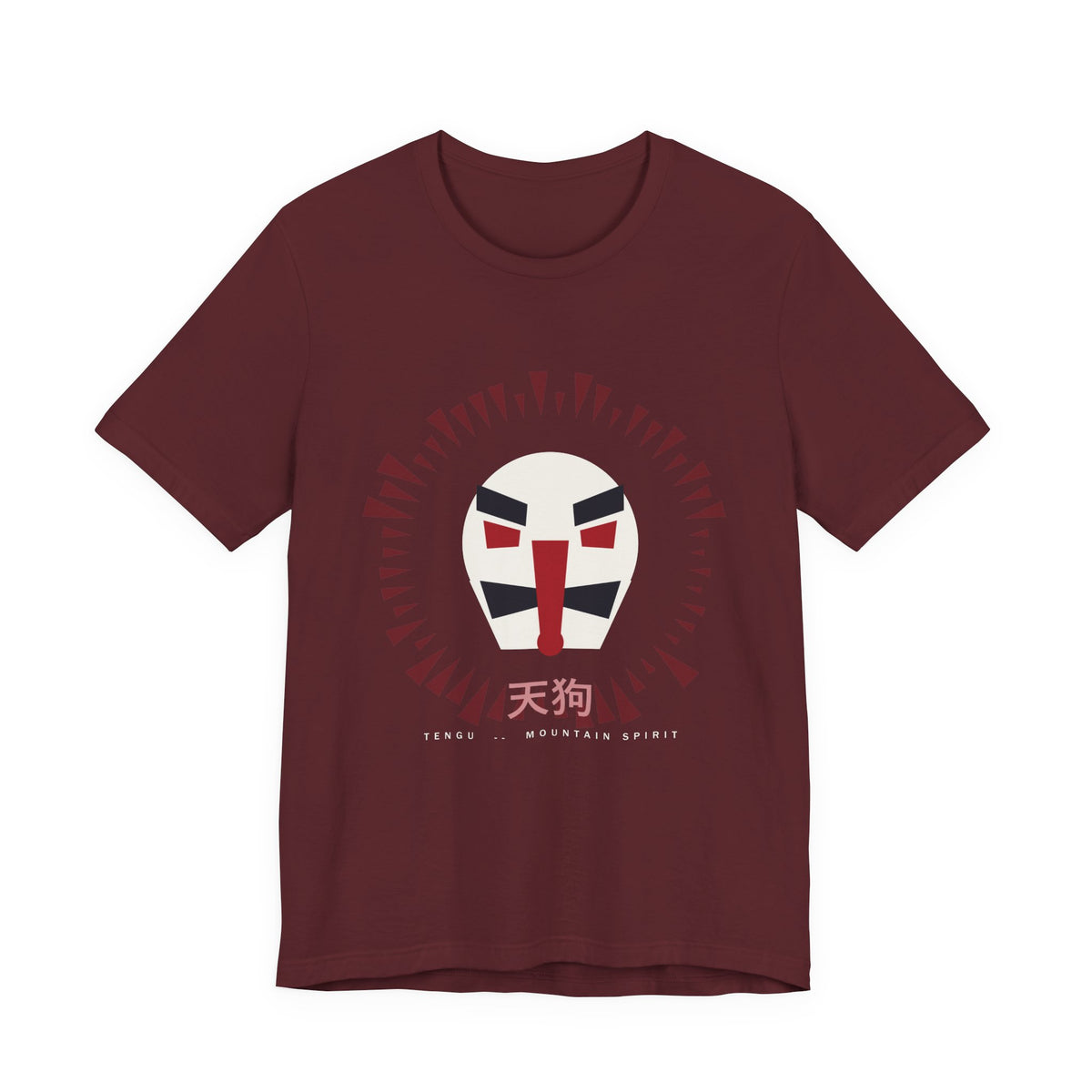 Tengu Anime T-Shirt in Maroon
