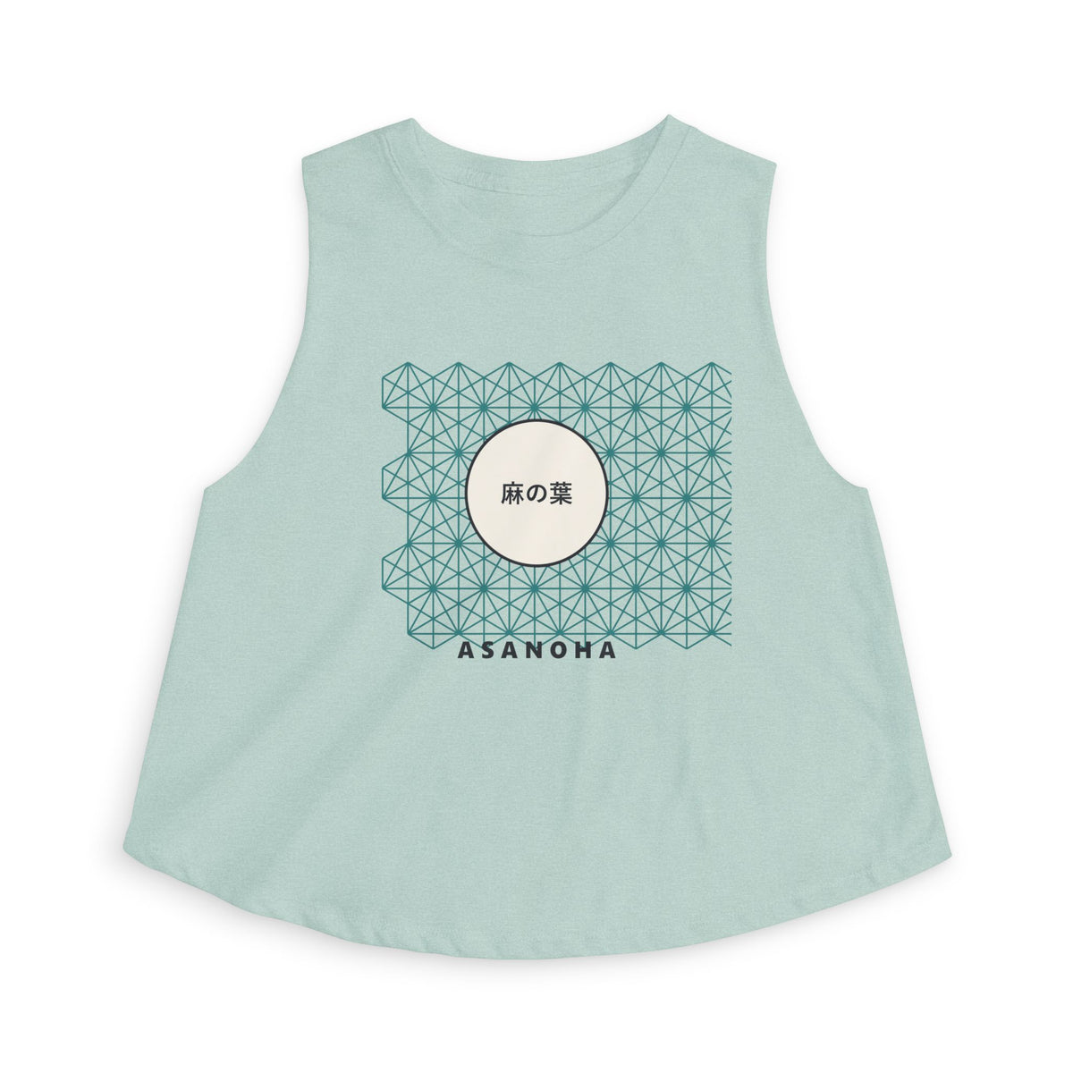 Asanoha Crop Top in Heather Dusty Blue