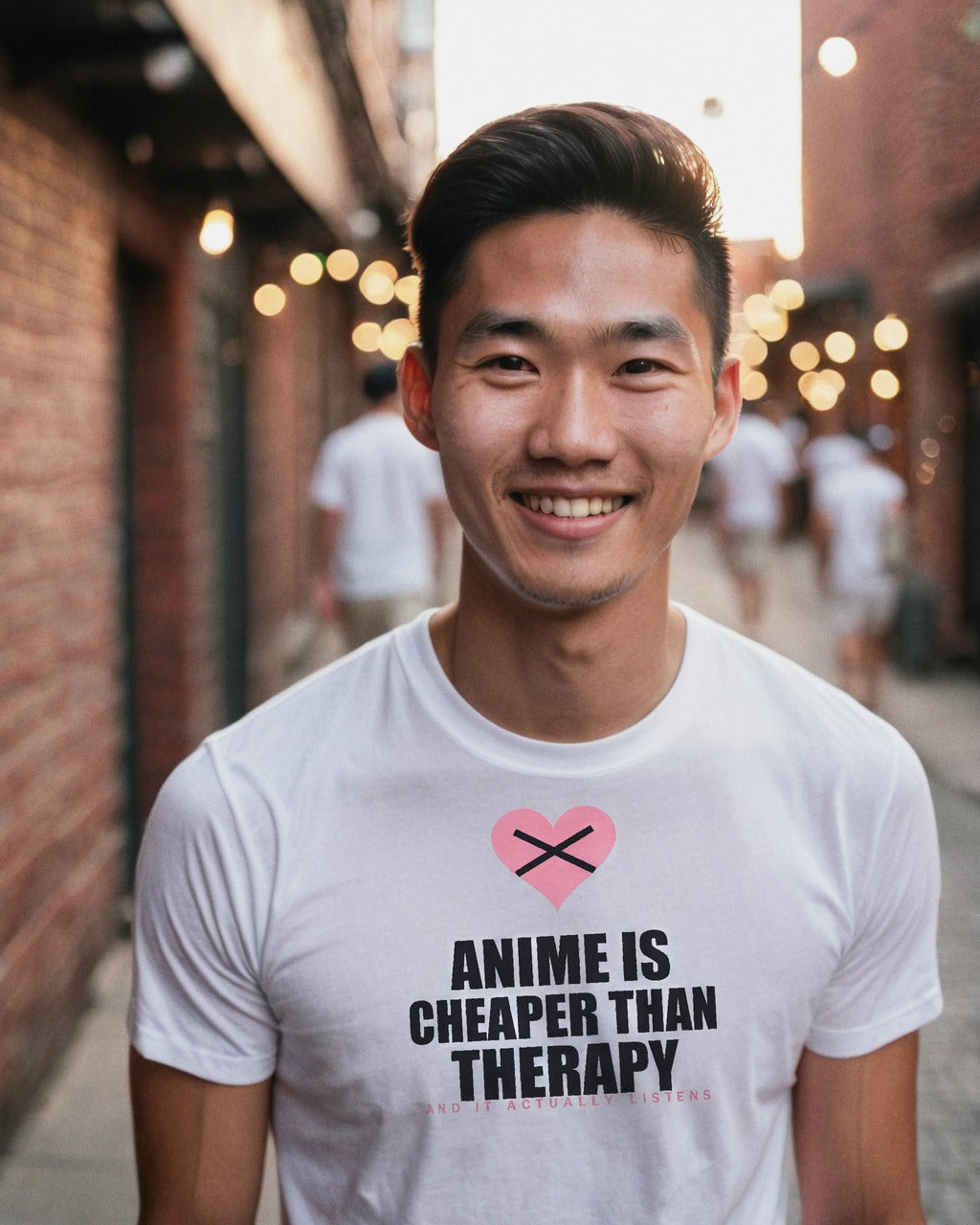 Cheaper Than Therapy Anime T-Shirt - original anime design, view 1