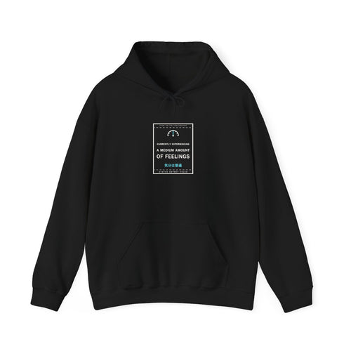 Currently Experiencing A Medium Amount Of Feelings Funny Anime Hoodie in Black