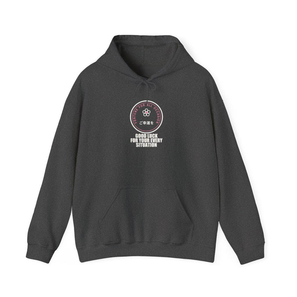 Good Luck For Your Every Situation Funny Anime Hoodie in Dark Heather