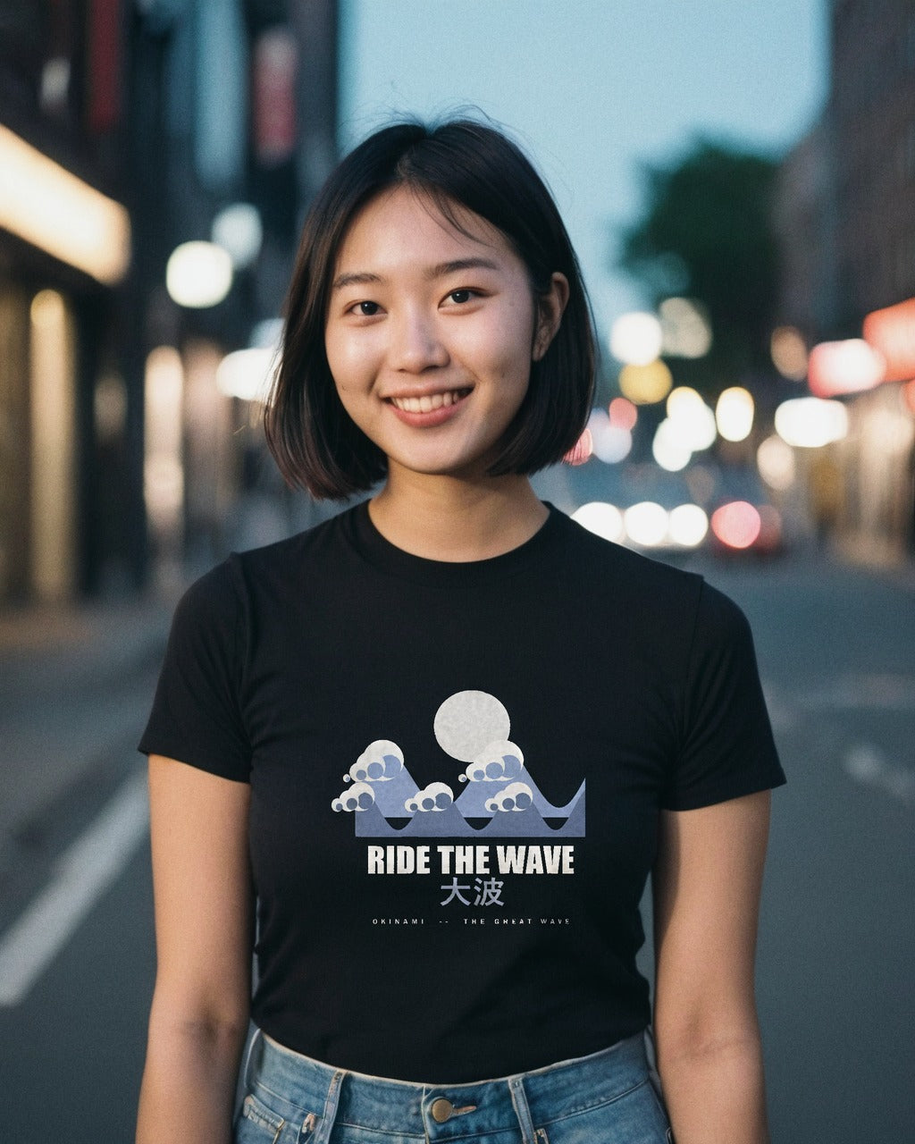 Ride The Wave Anime T-Shirt - original anime design, view 1