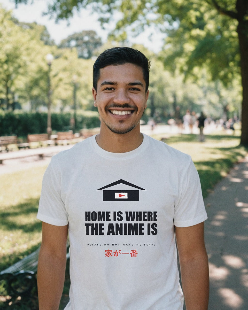 Home Is Where The Anime Is T-Shirt - original anime design, view 1
