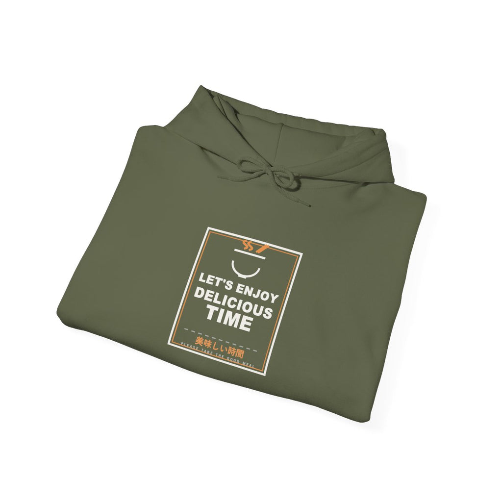 Let's Enjoy Delicious Time Funny Anime Hoodie - original anime design, view 9