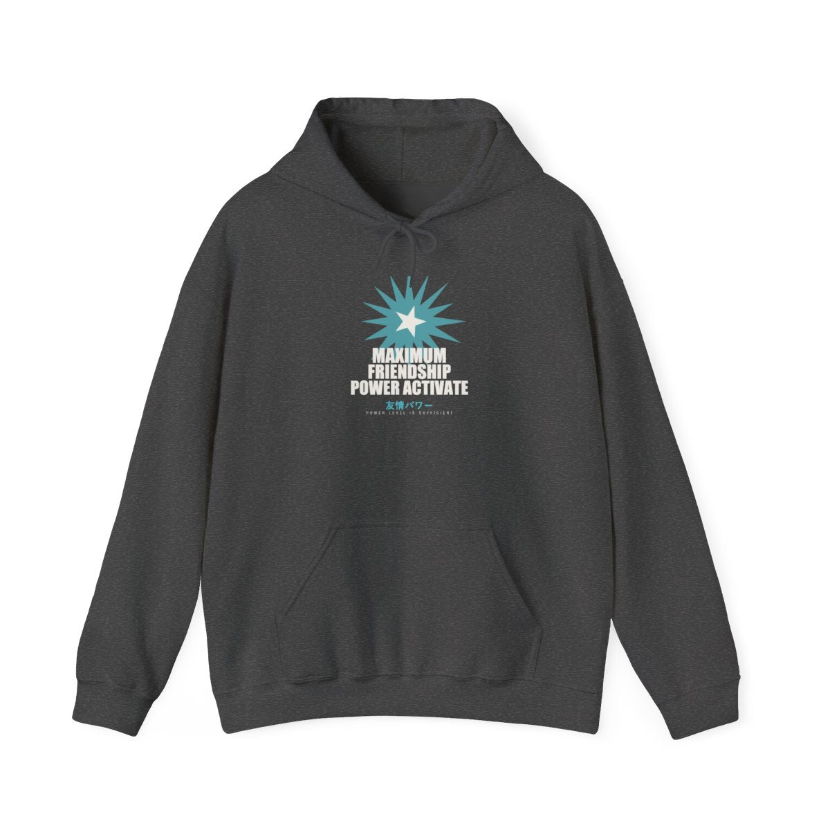 Maximum Friendship Power Activate Funny Anime Hoodie in Dark Heather