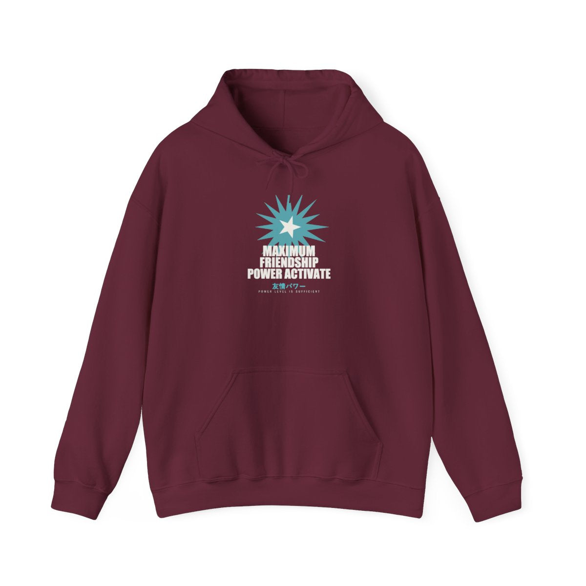Maximum Friendship Power Activate Funny Anime Hoodie in Maroon