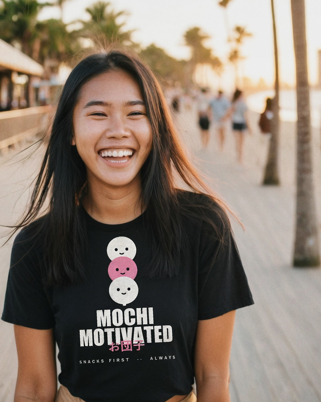 Mochi Motivated Anime T-Shirt - original anime design, view 1