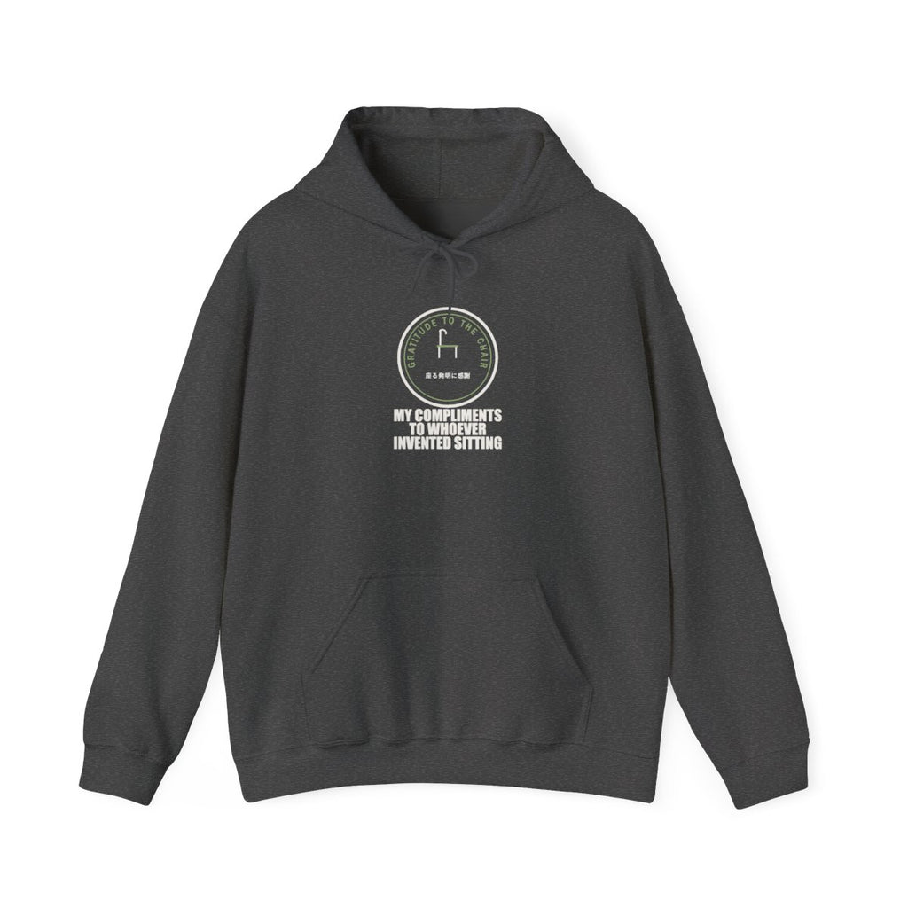 My Compliments To Whoever Invented Sitting Funny Anime Hoodie in Dark Heather