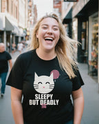 Sleepy But Deadly Anime T-Shirt - original anime design, view 1