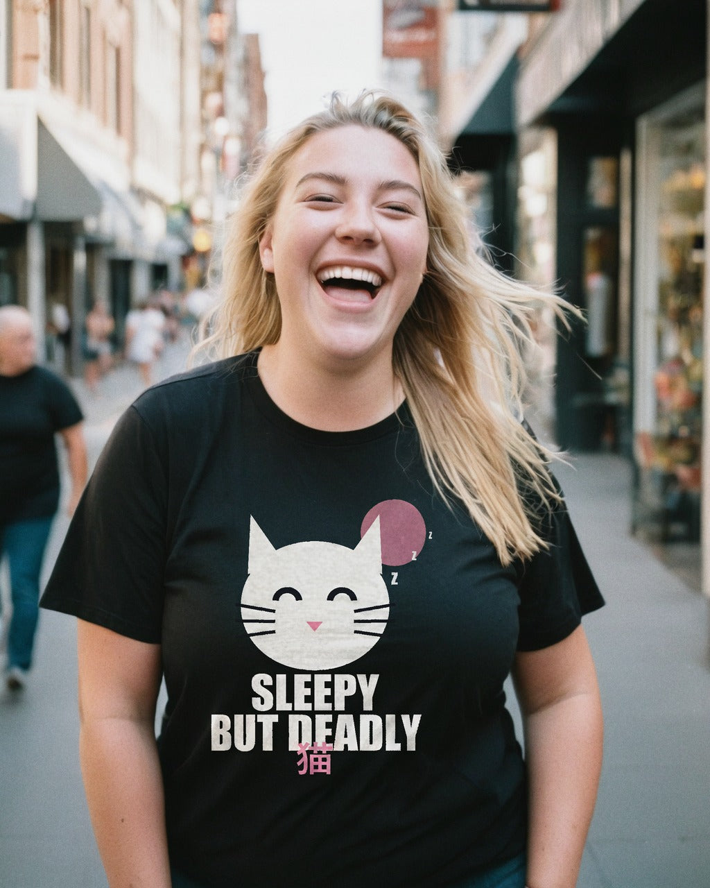 Sleepy But Deadly Anime T-Shirt - original anime design, view 1