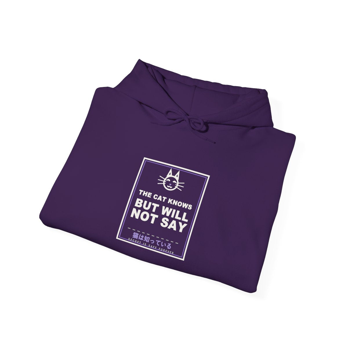 The Cat Knows But Will Not Say Funny Anime Hoodie - original anime design, view 21
