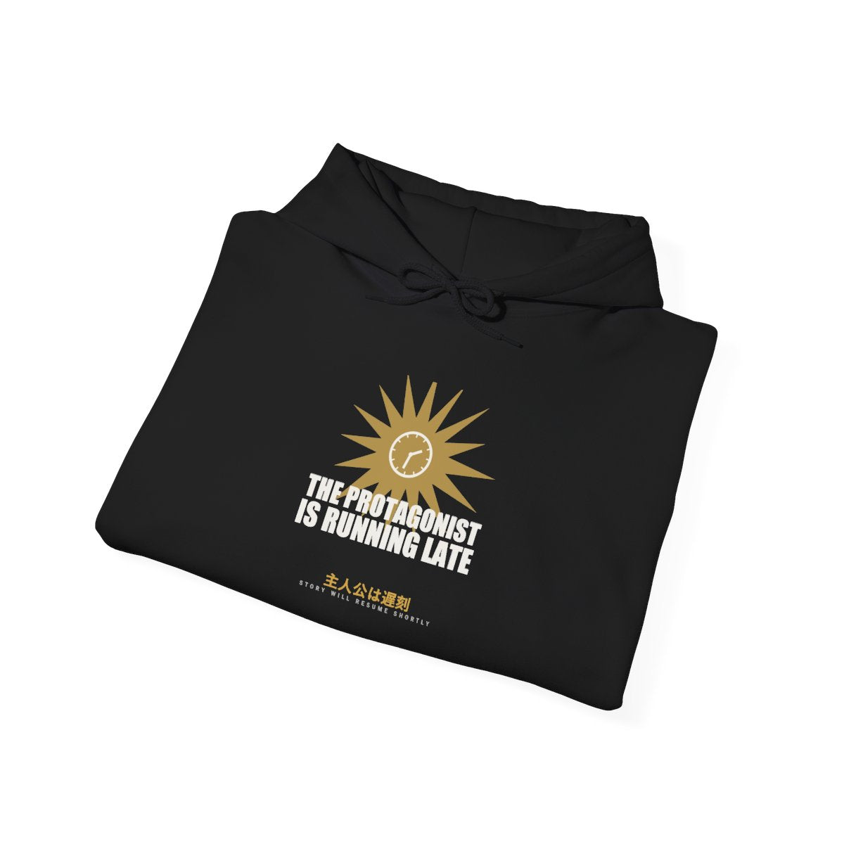 The Protagonist Is Running Late Funny Anime Hoodie - original anime design, view 3