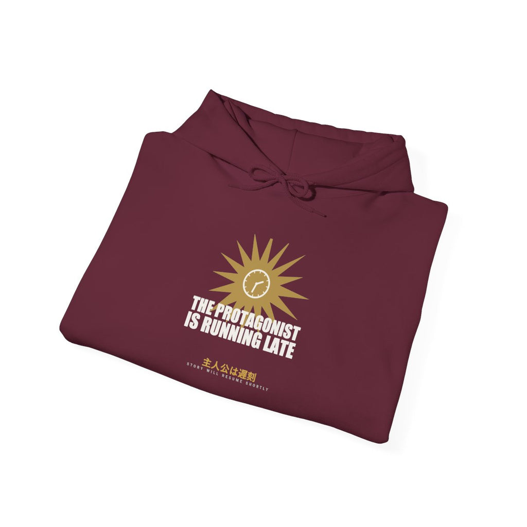 The Protagonist Is Running Late Funny Anime Hoodie - original anime design, view 6