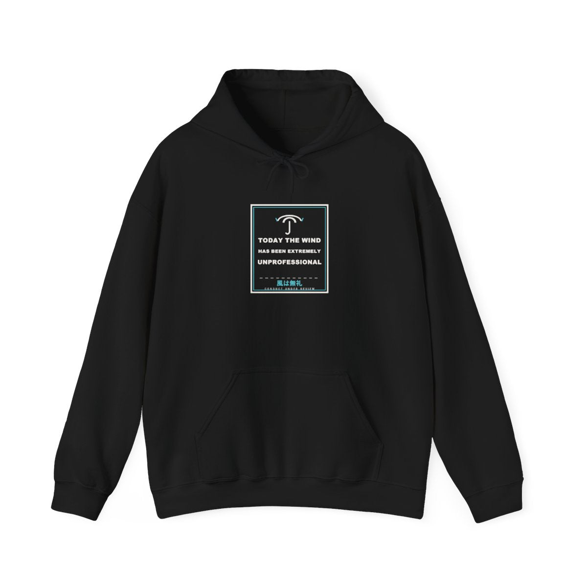 Today The Wind Has Been Extremely Unprofessional Funny Anime Hoodie in Black
