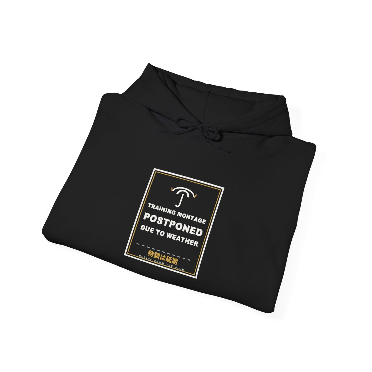 Training Montage Postponed Due To Weather Funny Anime Hoodie - original anime design, view 3